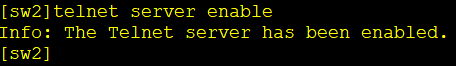 `telnet server enable`命令